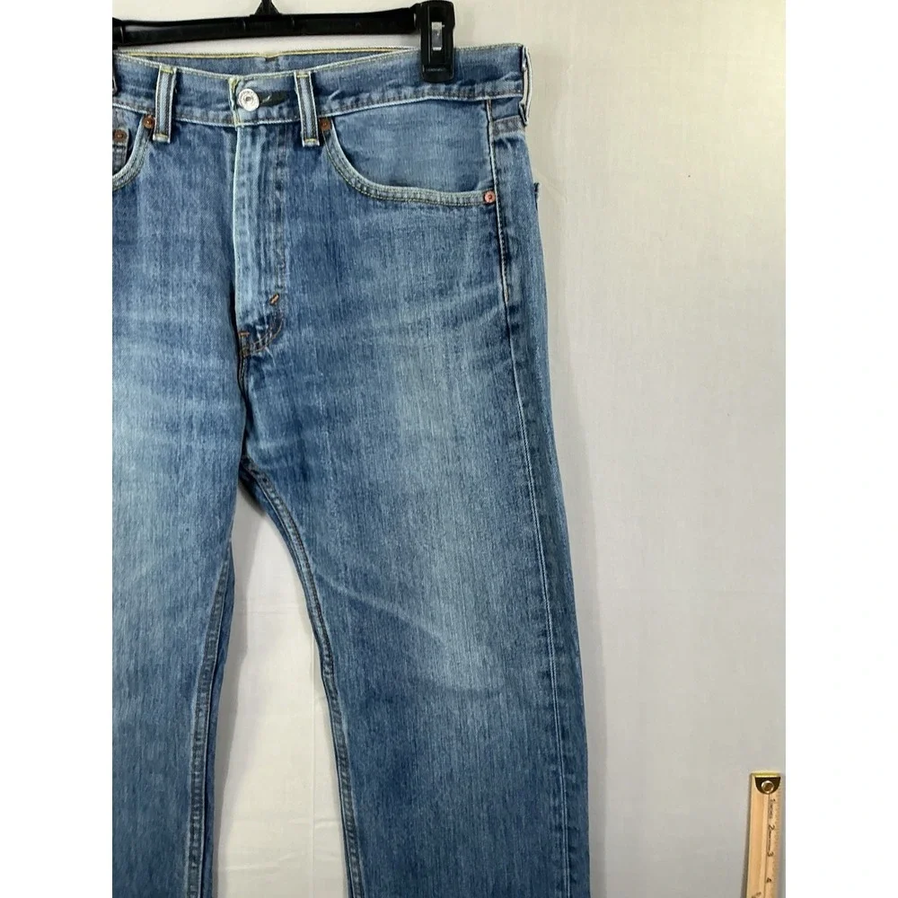 Levi's 505 Men's Straight Leg Jeans Blue Denim Size 34x29 Classic Fit